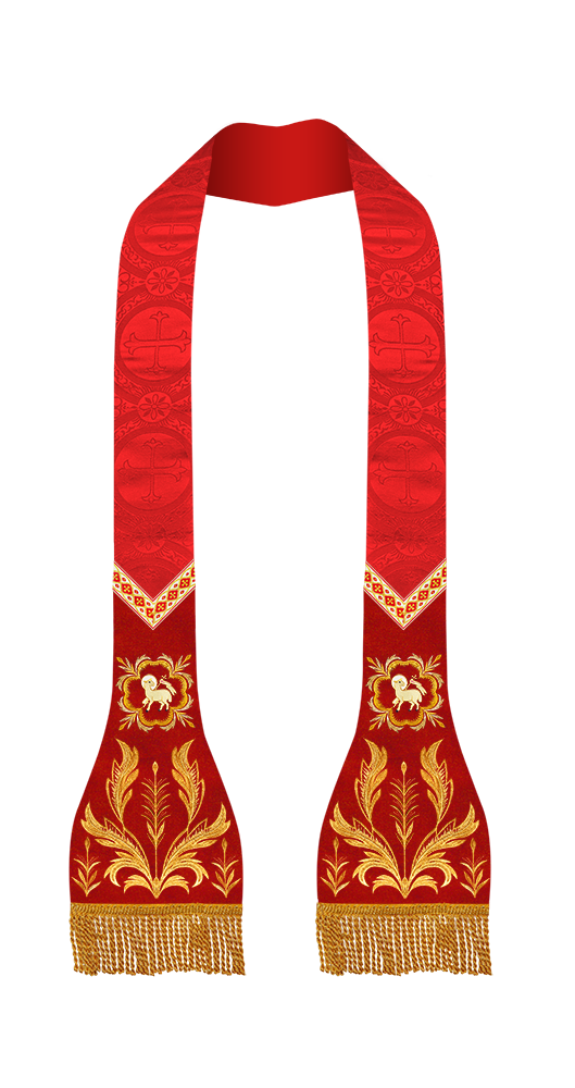 Spiritual Catholic Stole with Embroidery