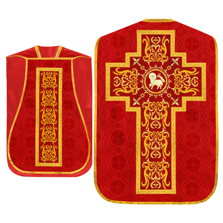 Set of Four Roman Chasuble with matching stole