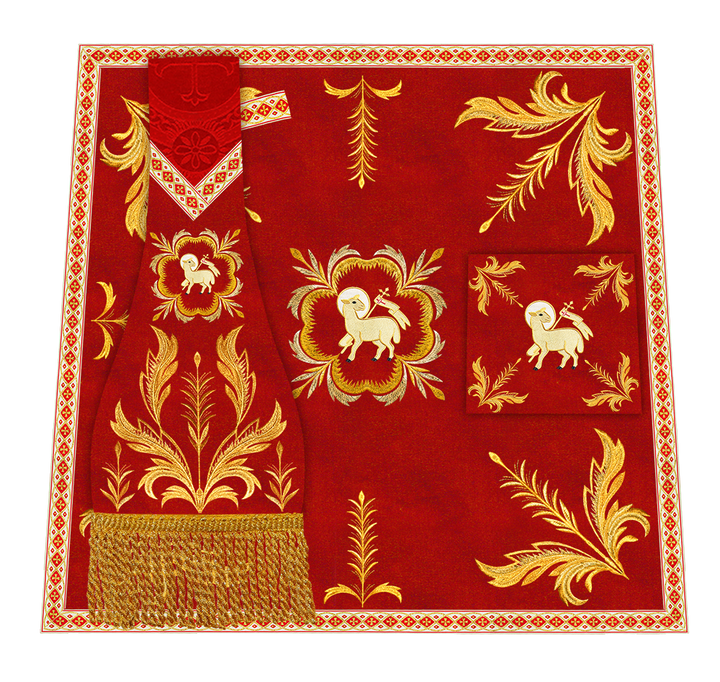 Roman Chasuble Vestment With Detailed Orphrey