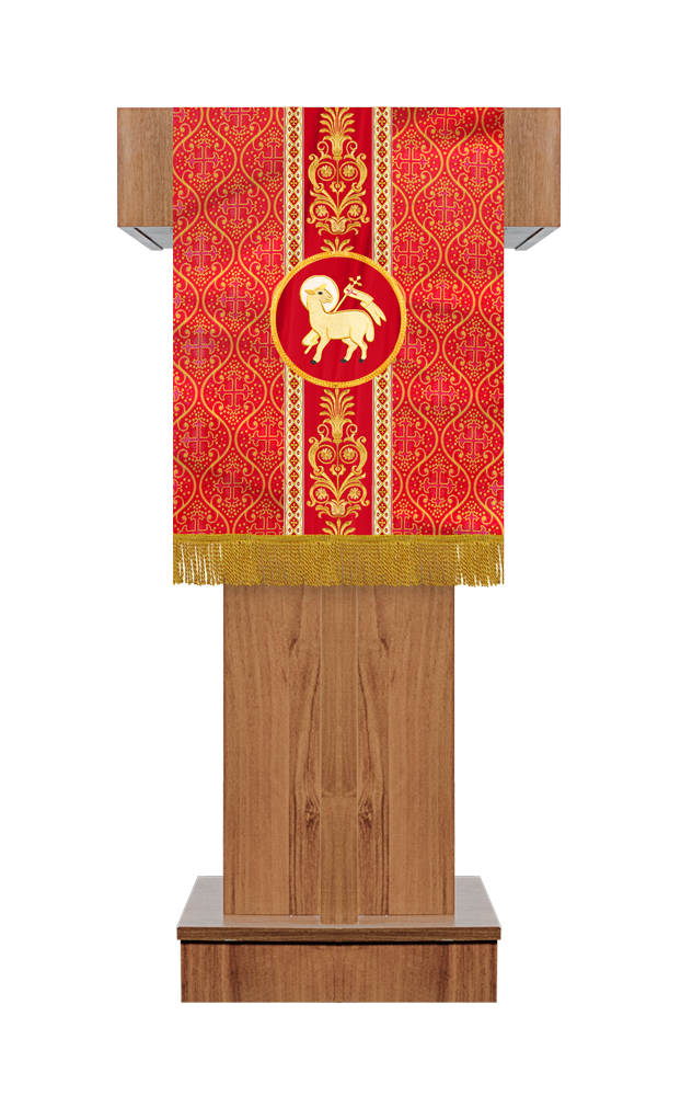 Pulpit/Lectern with Litugical Motif and Embroidery trims