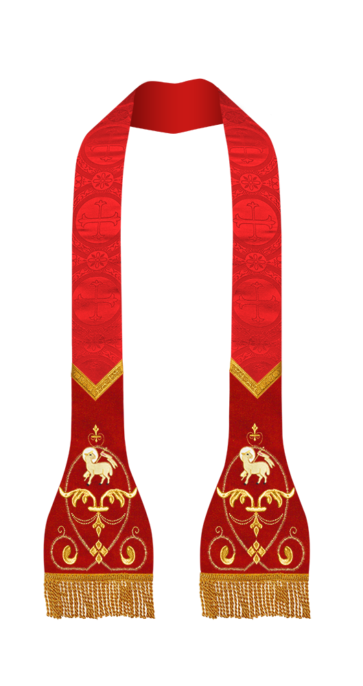 Liturgical Stole with embroidered motif