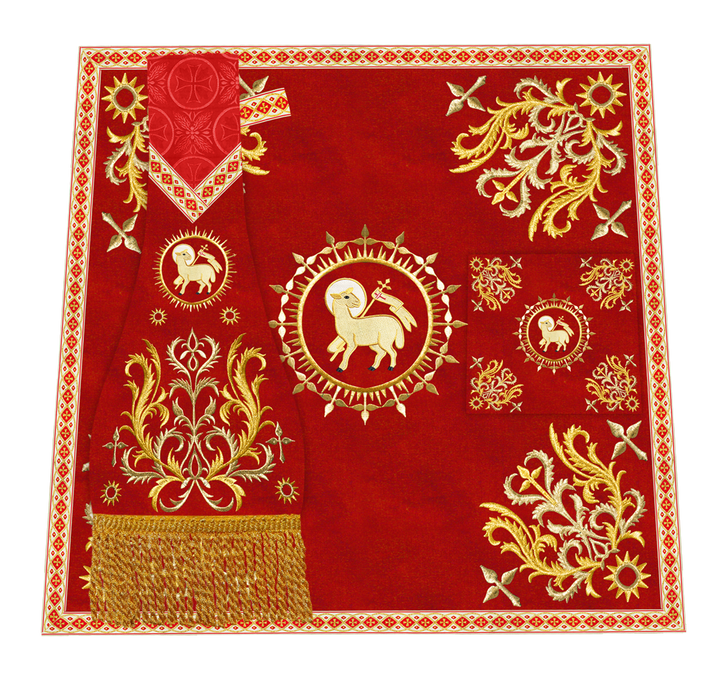 Elegant  church mass set with Embroidered Motif