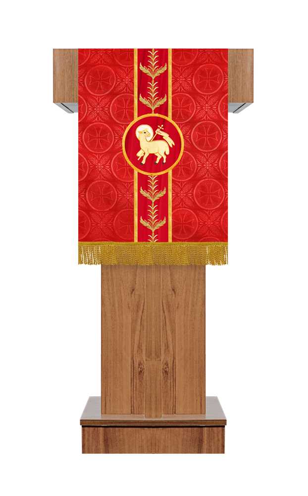 Handcrafted Church Altar Cloth with Detailed Embroidered Trims