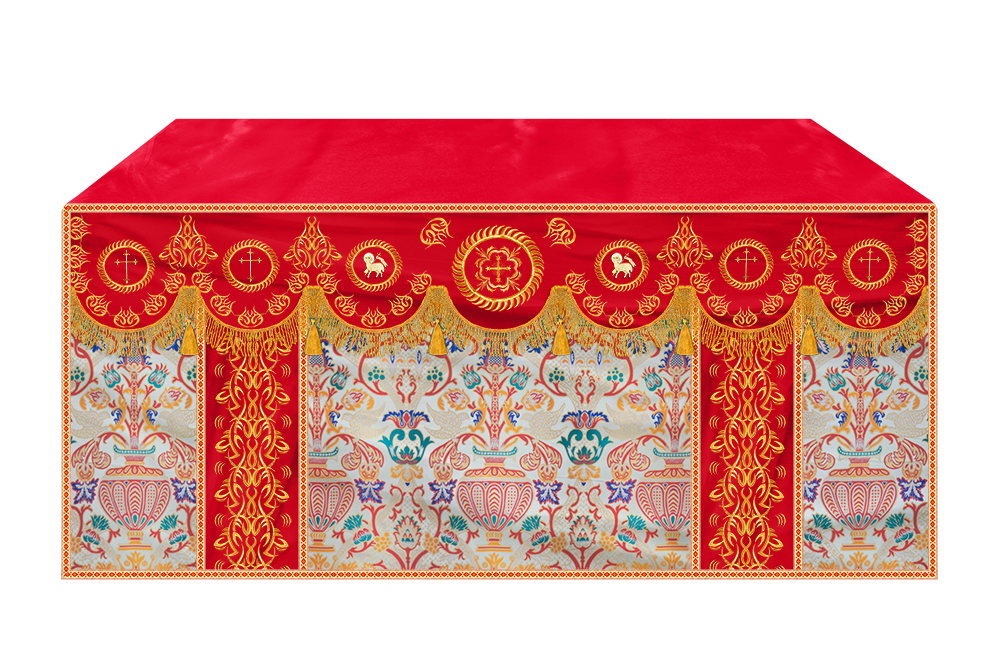 Tapestry Altar Cloth with Embroidered Motif
