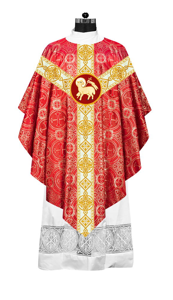 Pugin Style Chasuble with Embroidered Orphrey