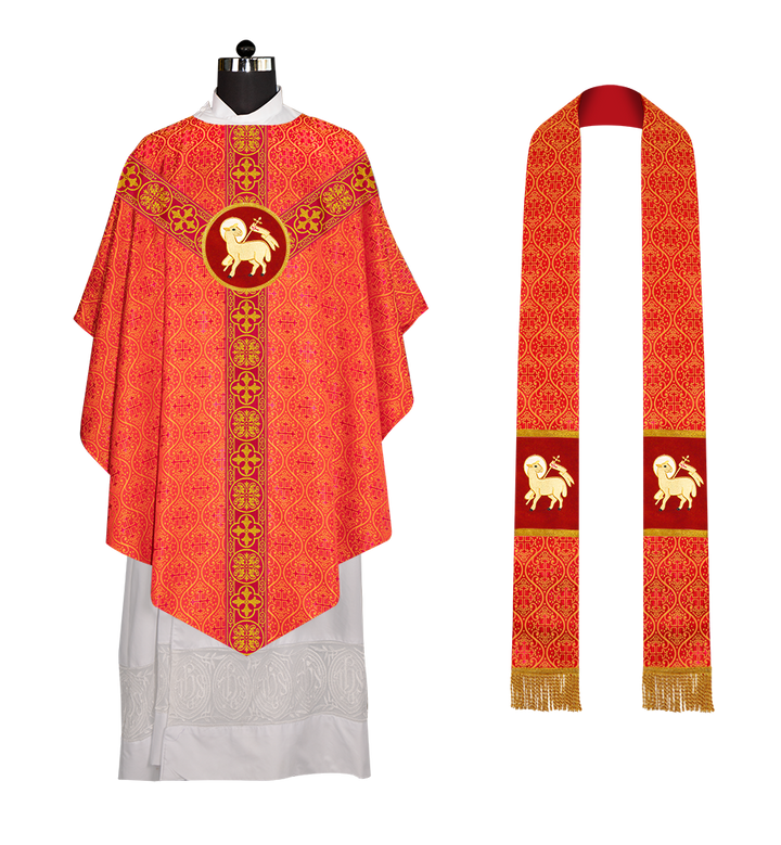 Pugin Style Chasuble with spiritual Motif