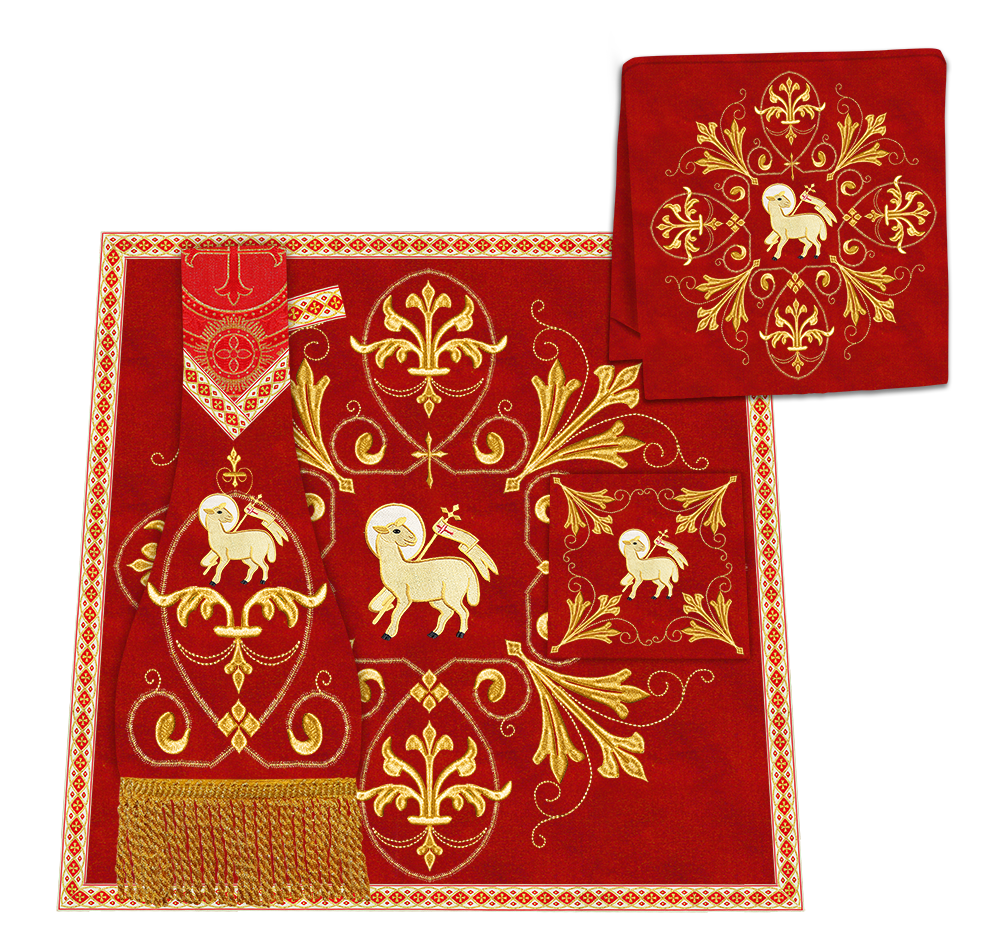Altar Cloth with Spiritual Motif and Trims