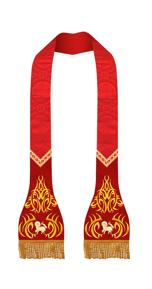 Embroidered Roman Stole with Motif