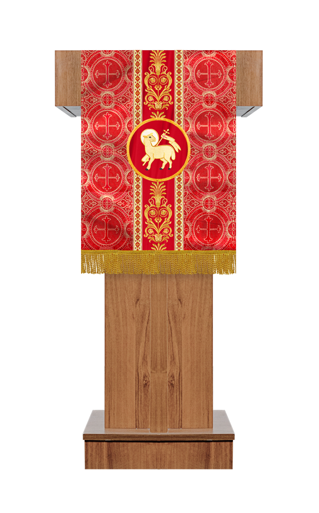 Altar Cloth with Embroidered Motif and Trims