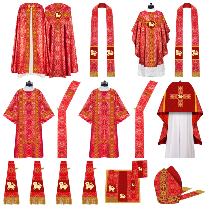 Gothic Highline Mass set with Embroidered Motif and Spiritual Orphrey