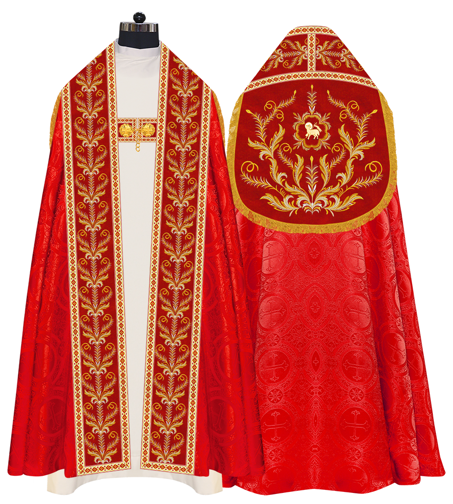 Traditional Embroidered Roman Cope Vestment