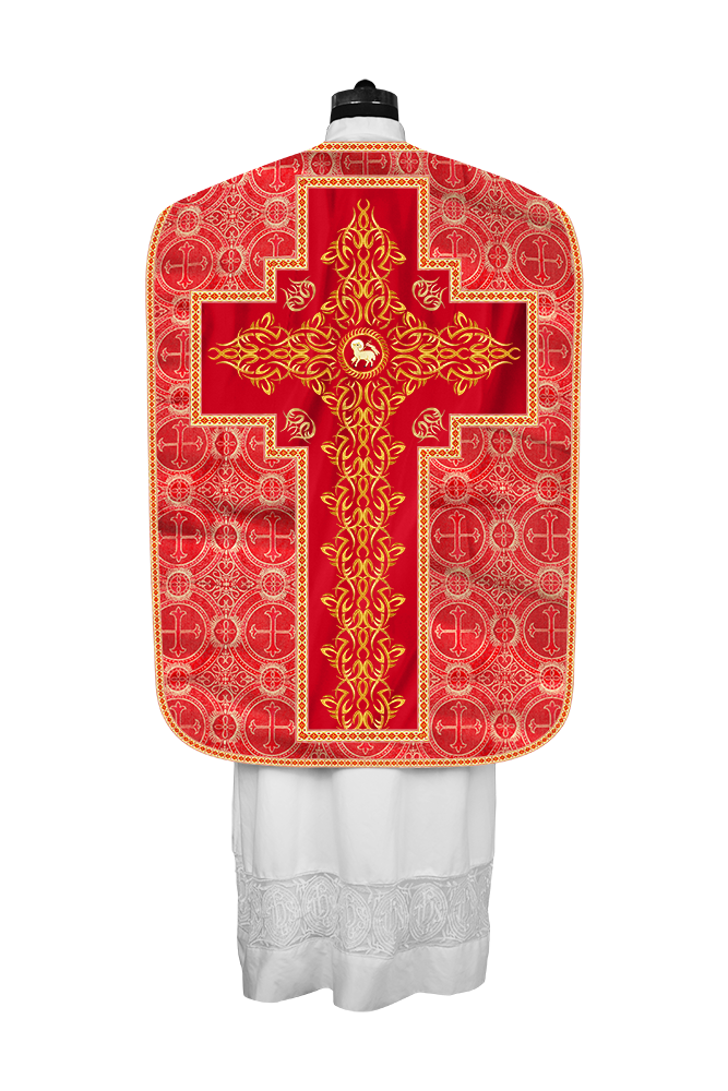 Roman Fiddleback Chasuble With Enhanced Embroidery  & trims