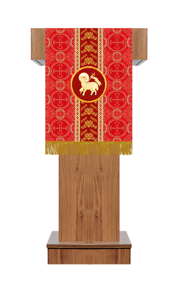 Pulpit/Lectern with Spiritual Motif and Aborned Trims