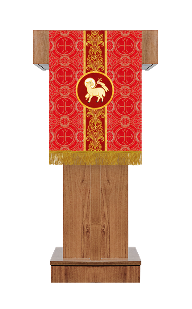 Pulpit/Lectern with Golden Embroidery Trim