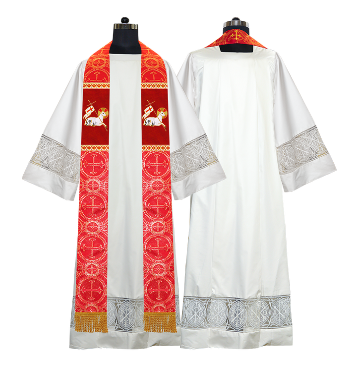 Embroidered LAMB Liturgical Clergy stole