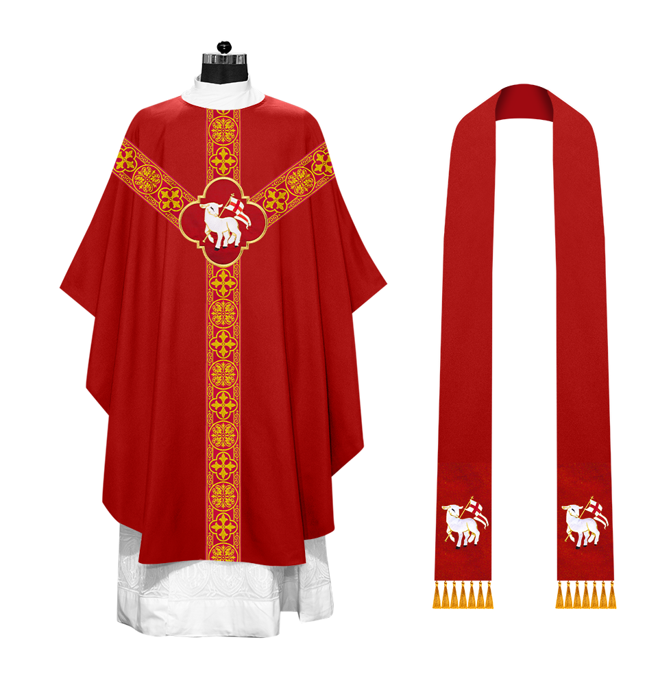 Gothic Chasuble with Ornate Braided Trims