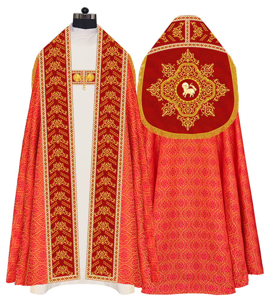 Elegant Roman Cope Vestment with Ornate Embroidery