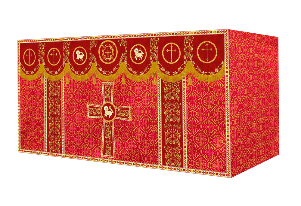 Altar Cloth with Liturgical Motif and Trims