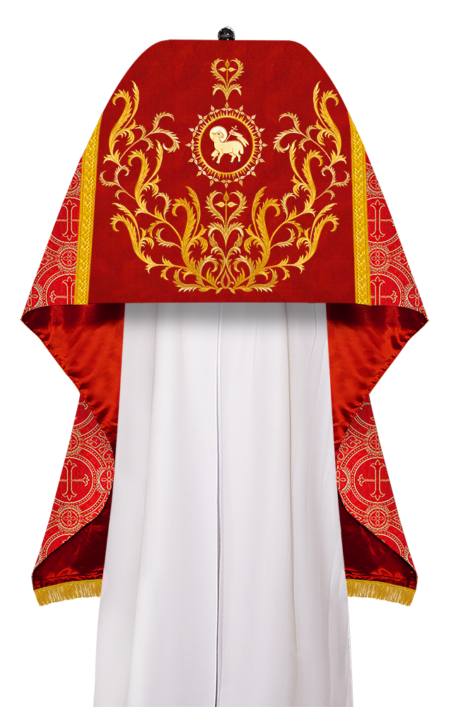 Liturgical motif embroidered Humeral Veil