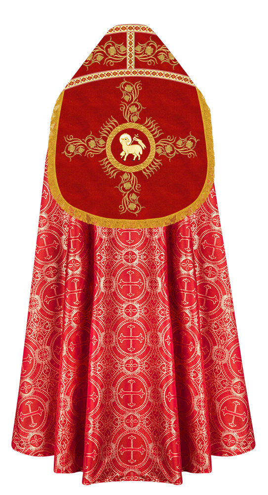 Roman Cope Vestment with Grapes Embroidered trims