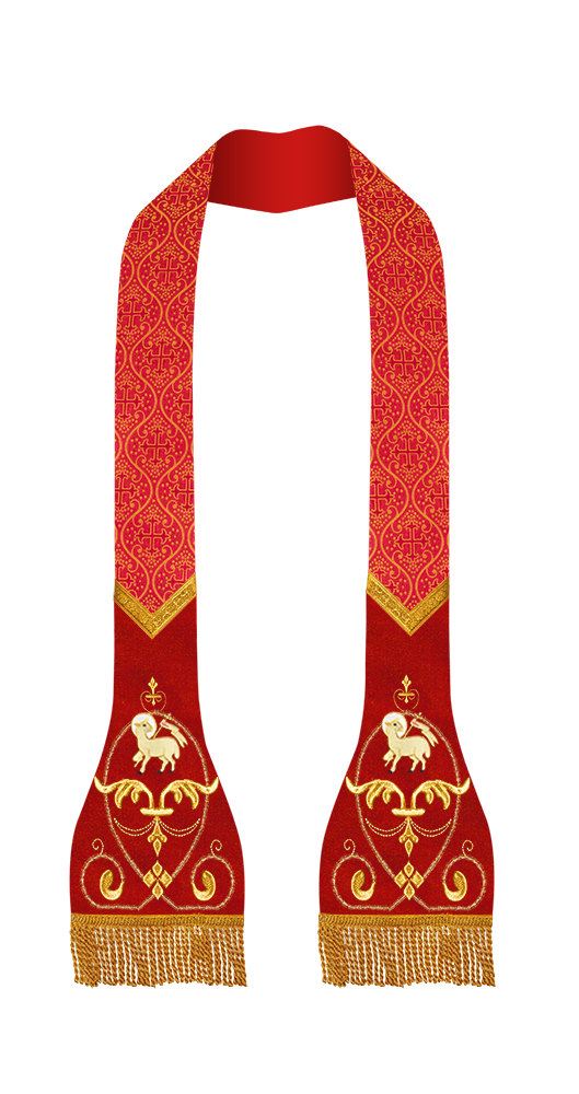 Liturgical Stole with embroidered motif