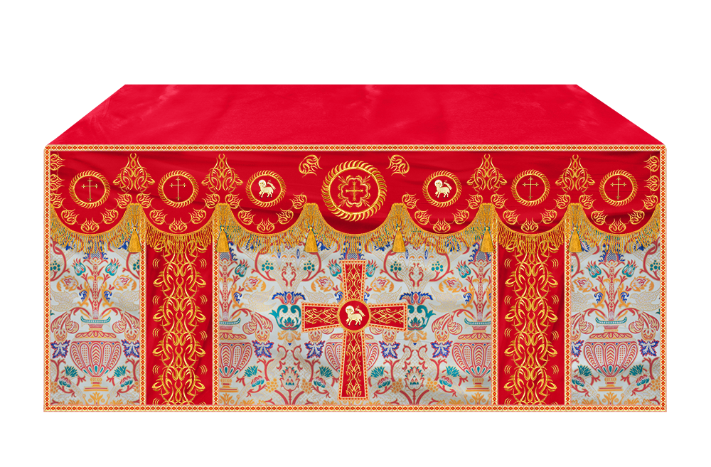 Tapestry Altar Cloth with Embroidered Motif