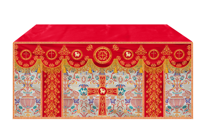 Tapestry Altar Cloth with Embroidered Motif