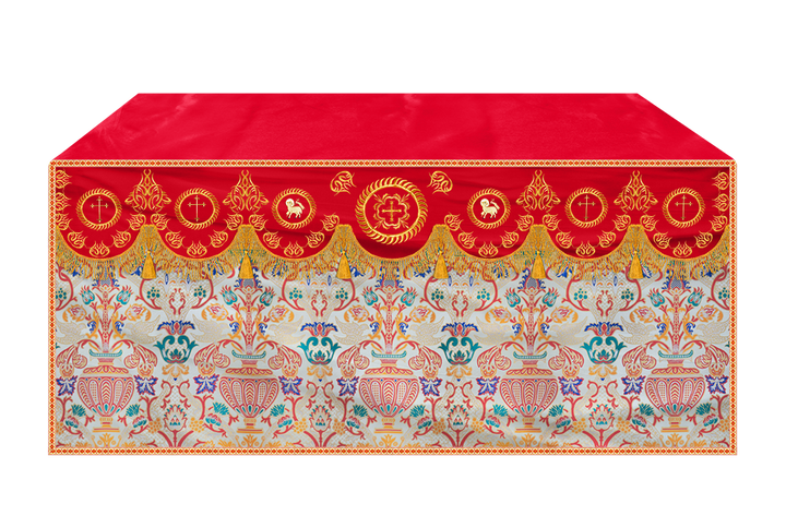 Tapestry Altar Cloth with Embroidered Motif
