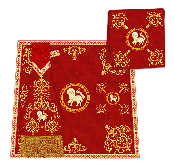 Gothic Chasuble Vestments With Adorned Orphrey And Trims