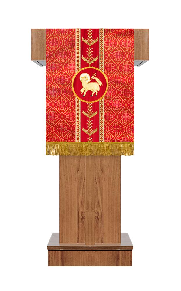 Pulpit/Lectern with Motif and Adorned Braided Trims