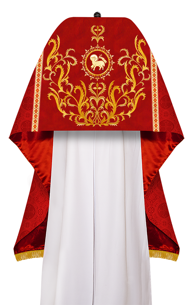 Humeral Veil Vestment with Braided Motif and Trims