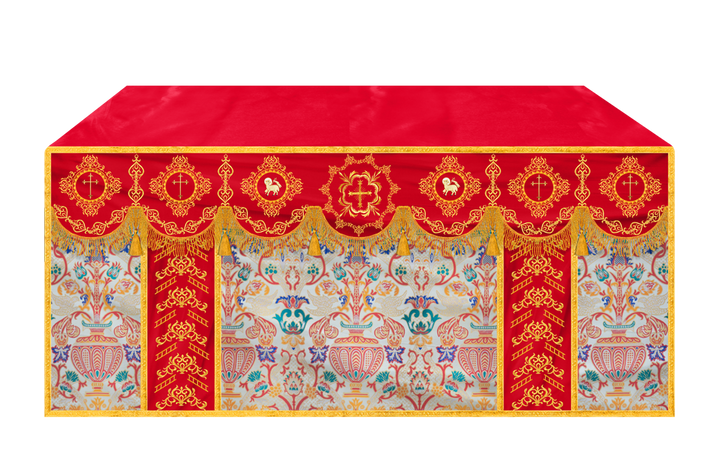 Embroidered Tapestry Altar Cloth with Spiritual Motif