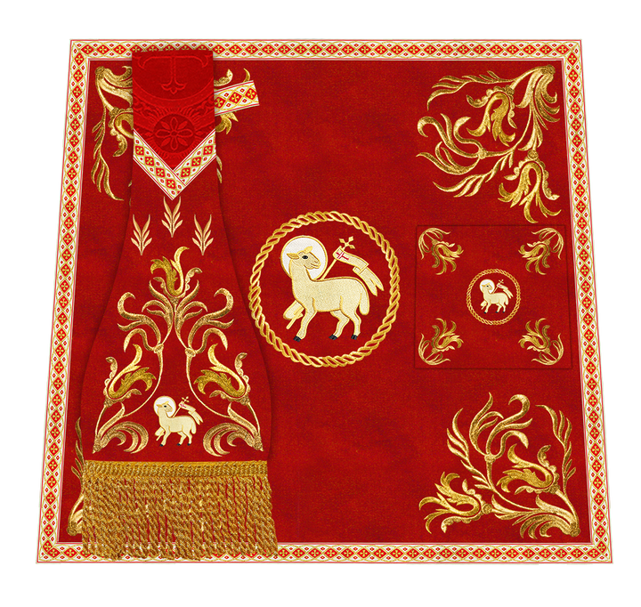 Mass set Vestment with Embroidered Motif