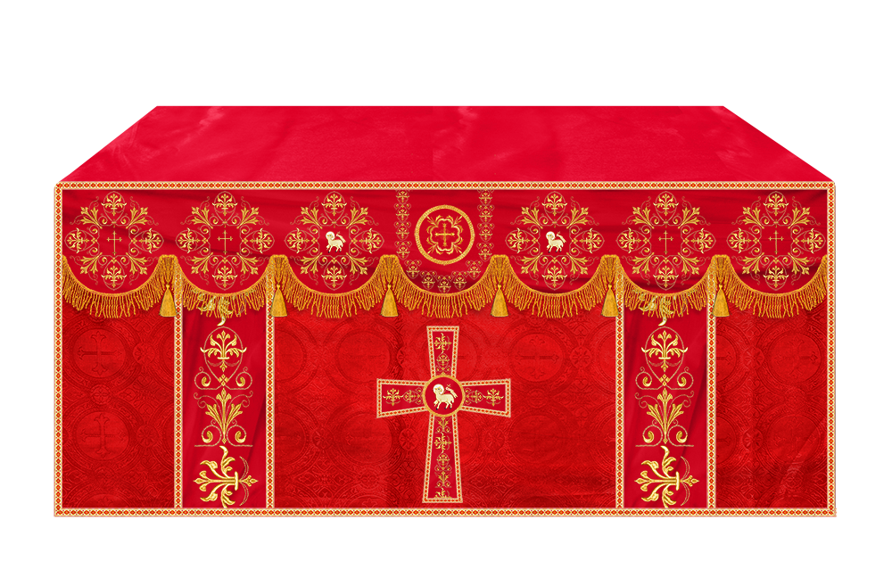 Altar Cloth with Spiritual Motif and Trims