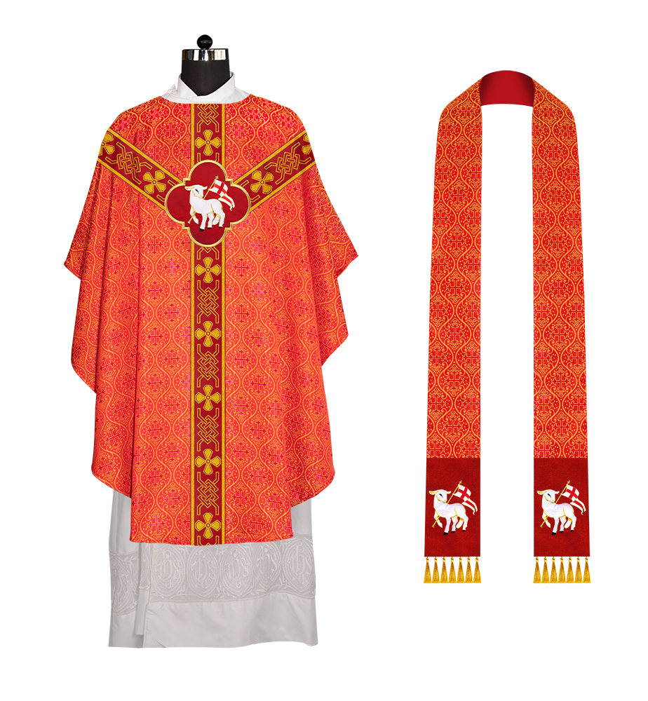 Gothic Chasuble with Motif and Trims