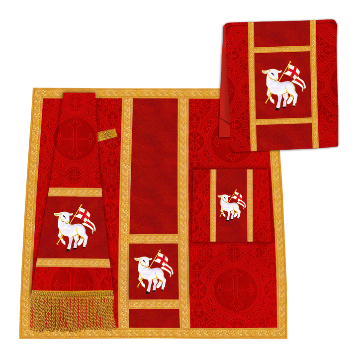 Vestimentas de casulla romana con orfebrería trenzada 