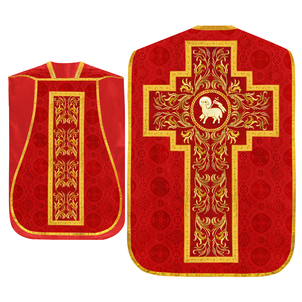 Set of Four Liturgical Roman Chasuble Vestment