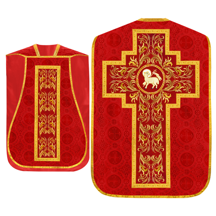 Set of Four Liturgical Roman Chasuble Vestment