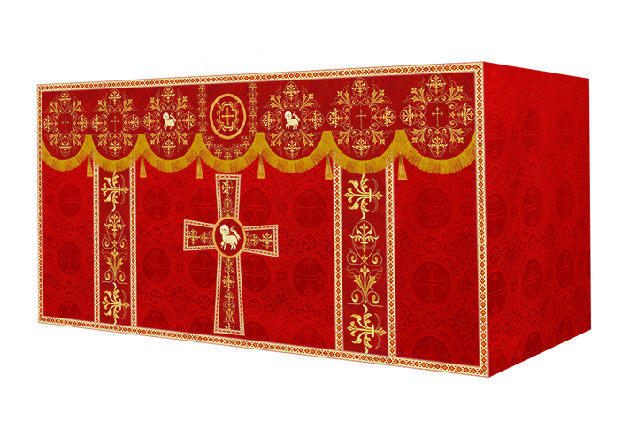 Altar Cloth with Spiritual Motif and Trims