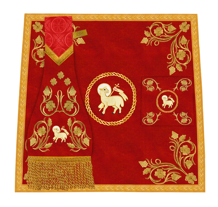 Traditional Liturgical Mass Set with Embroidered Details