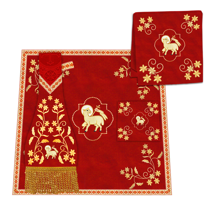 Borromean Chasuble Vestment Ornated With Floral Design and Trims