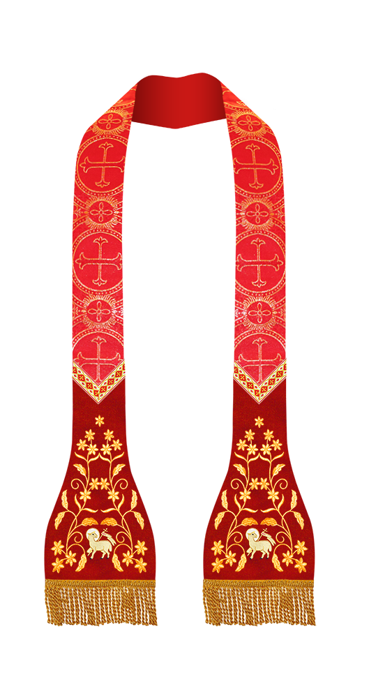 Floral Embroidered Roman stole