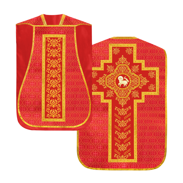 Set of four Roman Chasuble with stole