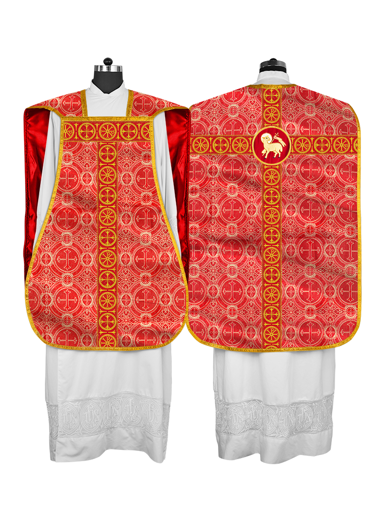 Casulla romana con orfebrería adornada 