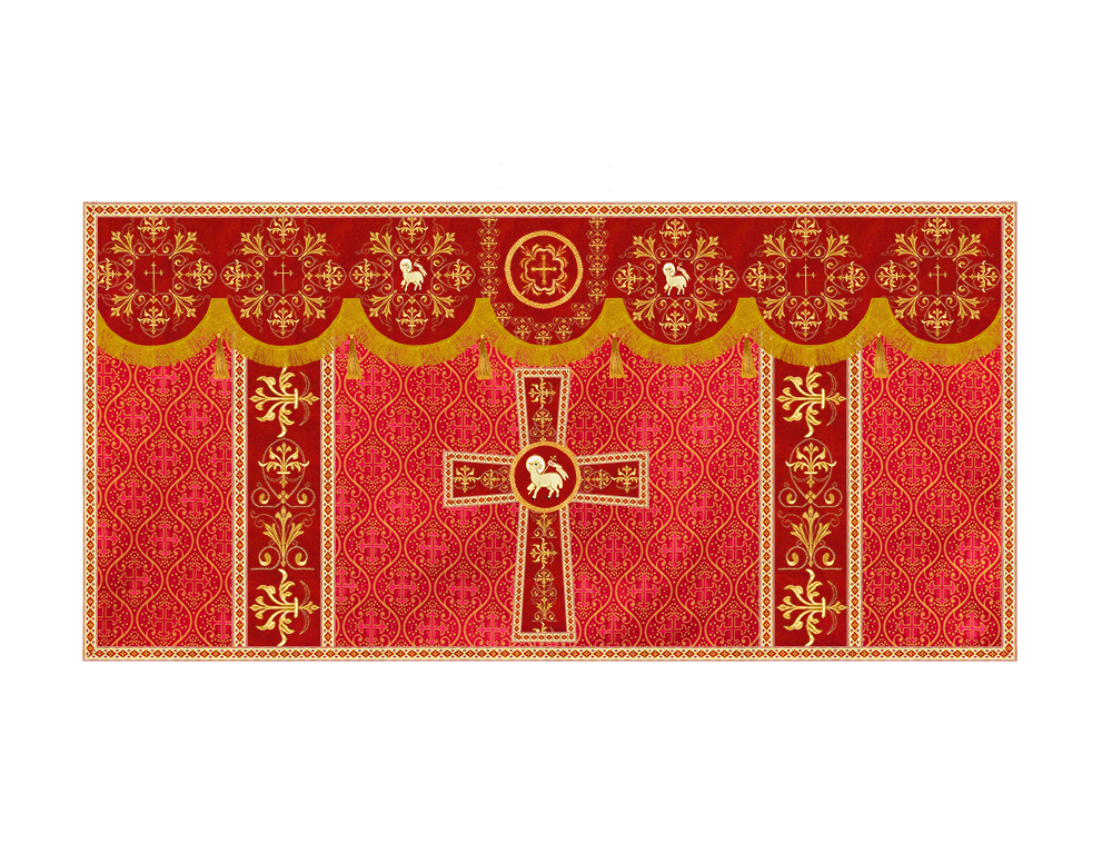 Altar Cloth with Spiritual Motif and Trims