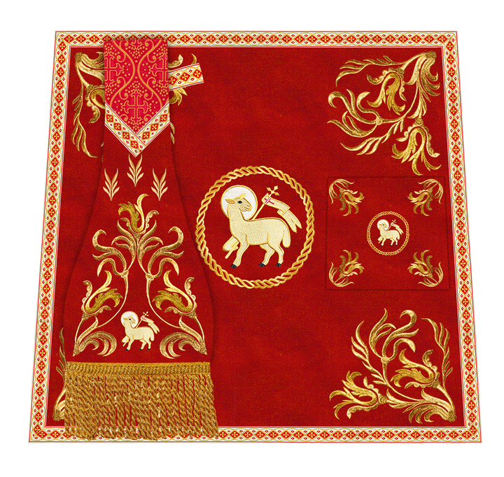 Mass set Vestment with Embroidered Motif