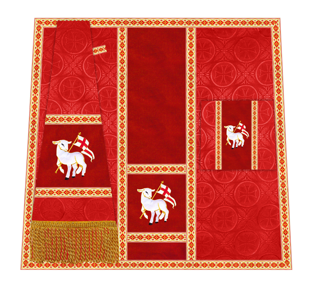 Altar Mass Set with Detailed Motif Embroidery