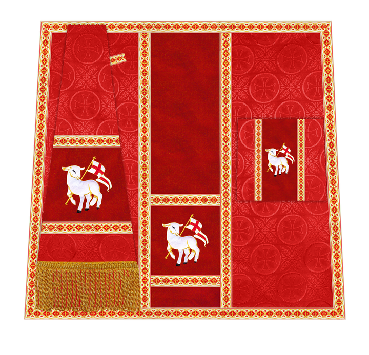 Altar Mass Set with Detailed Motif Embroidery