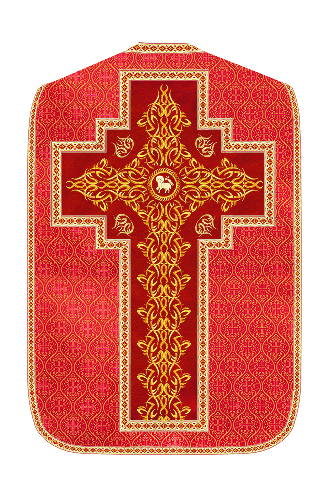 Roman Fiddleback Chasuble With Enhanced Embroidery  & trims