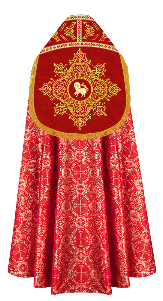 Elegant Roman Cope Vestment with Ornate Embroidery